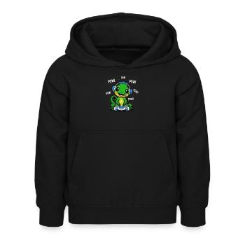 Caméléon - Sweat à capuche Enfant - noir - Devant - AI Model Kid Female (0cm)