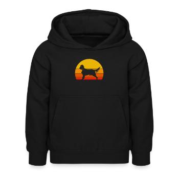 Irish Setter - Kids Hoodie - black - Front - AI Model Kid Female (0cm)