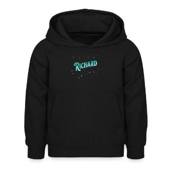 Richard name personalized - Kids Hoodie - black - Front - AI Model Kid Female (0cm)