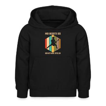 Mir reichts, ich geh Gitarre spielen - Kinder Hoodie - Schwarz - Vorne - AI Model Kid Female (0cm)