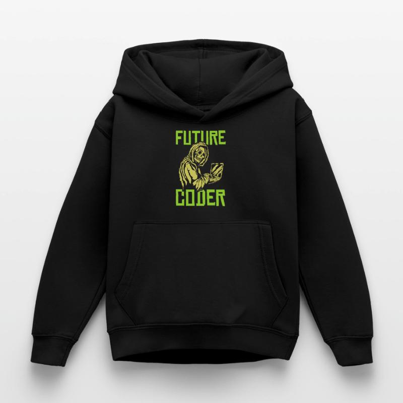 Developer Coder Programmer Skull Kids Hoodie