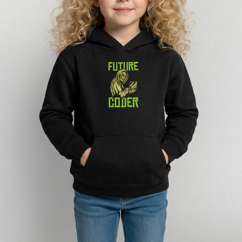Developer Coder Programmer Skull Kids Hoodie