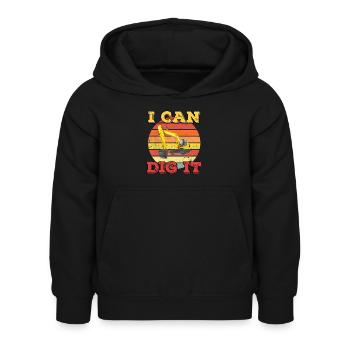 Ich kann es graben! - Kinder Hoodie - Schwarz - Vorne - AI Model Kid Female (0cm)