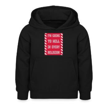 Going to Hell - Kids Hoodie - black - Front - AI Model Kid Female (0cm)