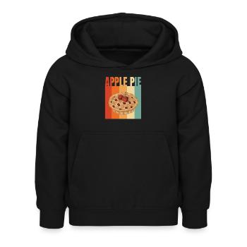 Tarte aux pommes - Sweat à capuche Enfant - noir - Devant - AI Model Kid Female (0cm)