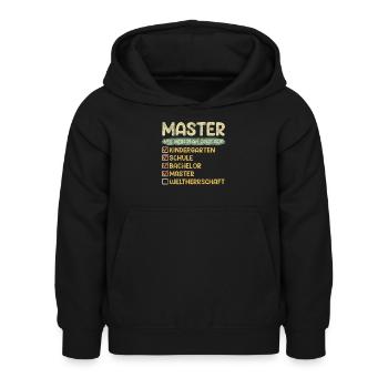 Kindergarten School Bachelor Master Degree - Kids Hoodie - black - Front - AI Model Kid Female (0cm)