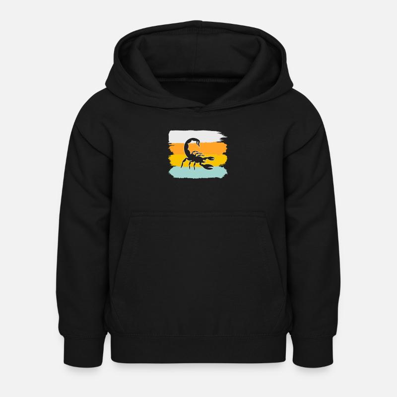 Scorpion Rétro - Sweat à capuche Enfant - noir