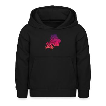 Graffiti Sprayer Comic - Sweat à capuche Enfant - noir - Devant - AI Model Kid Female (0cm)