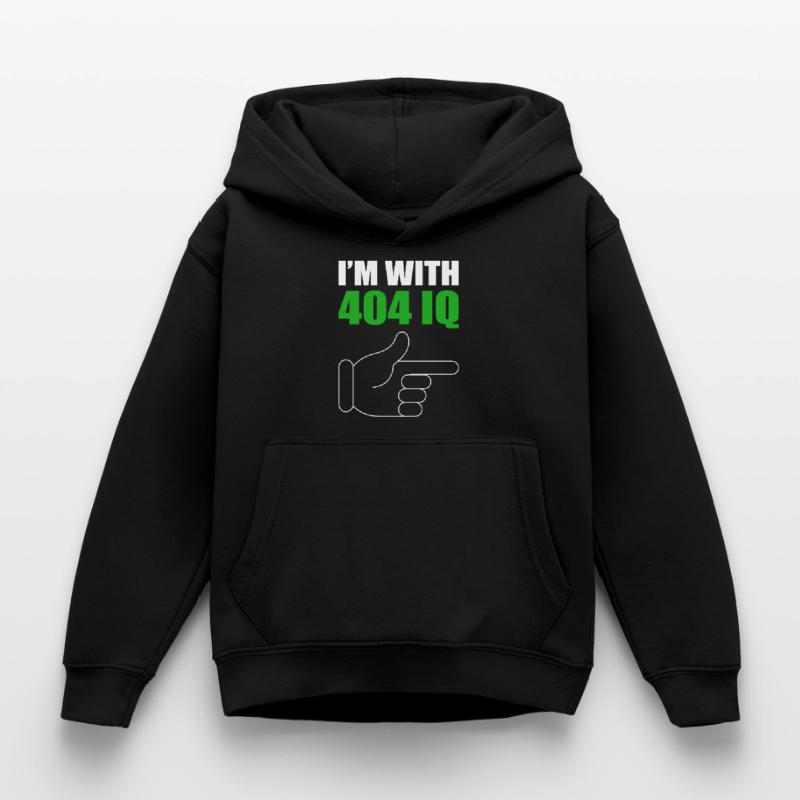 I'm with Stupid 404 Error Programmer Coding Kinder Hoodie