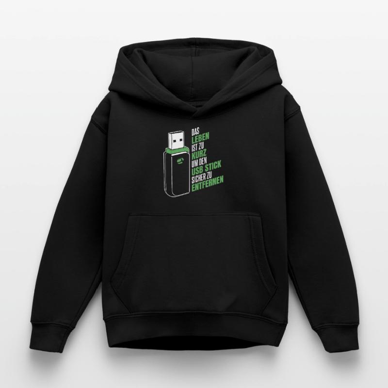 Entwickler Coder Programmierer USB Kinder Hoodie
