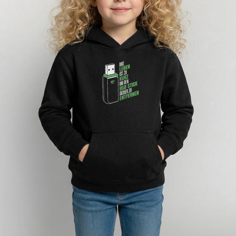 Entwickler Coder Programmierer USB Kinder Hoodie