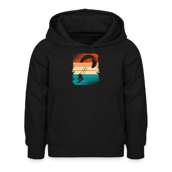 Kitesurfer Kiteboard Kitesurfen Kitesurf - Kinder Hoodie - Schwarz - Vorne - AI Model Kid Female (0cm)
