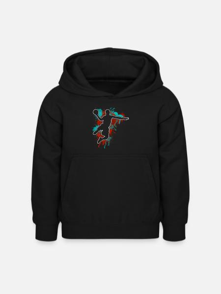 Basketball Basketballer - Kinder Hoodie - Schwarz