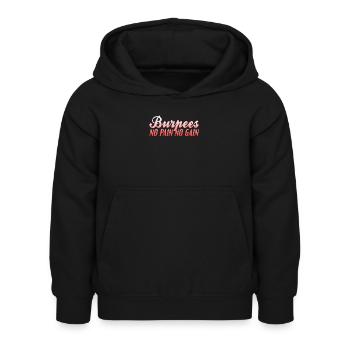 Burpees pas de douleur pas de gain - Sweat à capuche Enfant - noir - Devant - AI Model Kid Female (0cm)