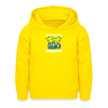 Retro Ferry Vêtements Porte-conteneurs - Sweat à capuche Enfant - jaune - Devant - AI Model Kid Female (0cm)