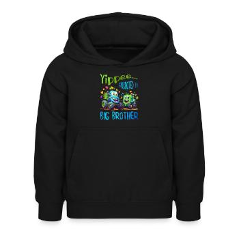 Big Brother Traktor und Muldenkipper - Beworben zu - Kinder Hoodie - Schwarz - Vorne - AI Model Kid Female (0cm)