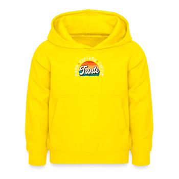 Tante Ehefrau Chefin Legende Muttertag Tanten - Kinder Hoodie - Gelb - Vorne - AI Model Kid Female (0cm)