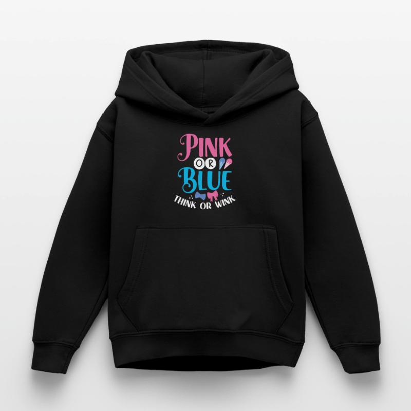 Rosa Oder Blau Denken Oder Zwinkern Kinder Hoodie
