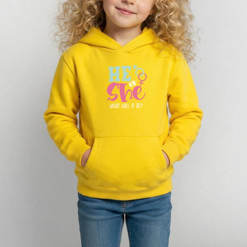 Er Oder Sie, Was Wird Es Sein? Kinder Hoodie