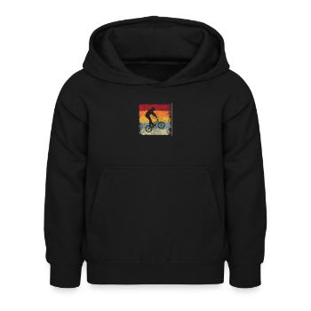 BMX Retro - Kinder Hoodie - Schwarz - Vorne - AI Model Kid Female (0cm)
