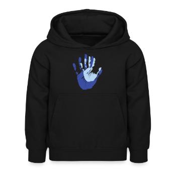 Bébé main dans la main Parents - Sweat à capuche Enfant - noir - Devant - AI Model Kid Female (0cm)