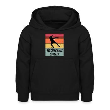 Tischtennisspieler - Kinder Hoodie - Schwarz - Vorne - AI Model Kid Female (0cm)