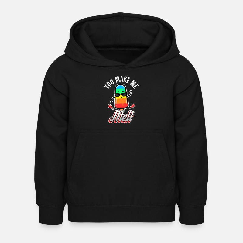 Tu me fais fondre, crème glacée - Sweat à capuche Enfant - noir