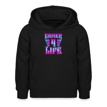 Gamer 4 Life Idée cadeau Gamer for Life - Sweat à capuche Enfant - noir - Devant - AI Model Kid Female (0cm)