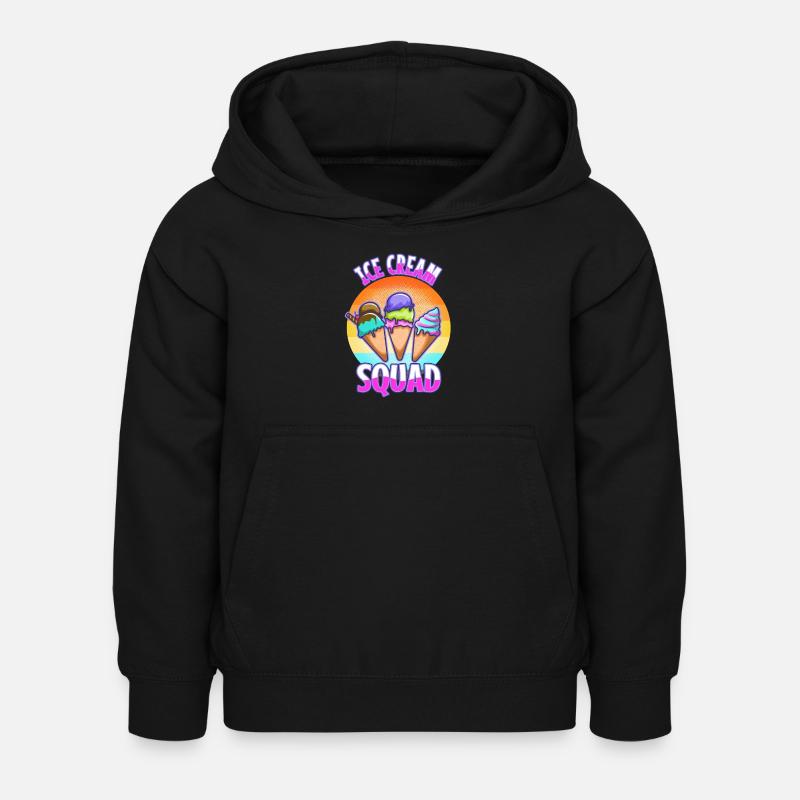 Squadra gelati - Felpa con cappuccio per bambini - nero