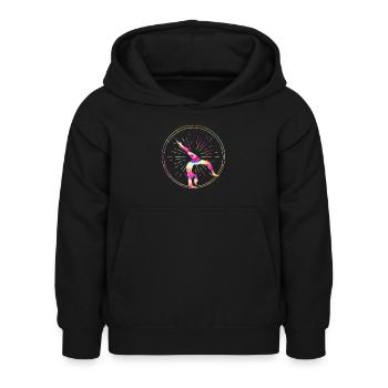 Turnen Rhönrad Turntrainer Gymnsatik Geschenk Bode - Kinder Hoodie - Schwarz - Vorne - AI Model Kid Female (0cm)