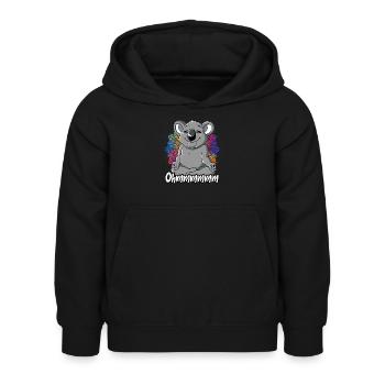 Yoga Ohmmm Namaste - Sweat à capuche Enfant - noir - Devant - AI Model Kid Female (0cm)