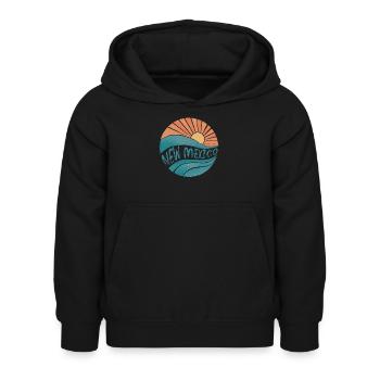 Nouveau-Mexique - Sweat à capuche Enfant - noir - Devant - AI Model Kid Female (0cm)
