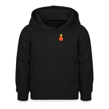 Duck Shirt Duckling Duck Fan Duck Birds Ducks - Kids Hoodie - black - Front - AI Model Kid Female (0cm)