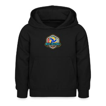 Beach Volleyball Official Volleyball Set Beachball - Kinder Hoodie - Schwarz - Vorne - AI Model Kid Female (0cm)