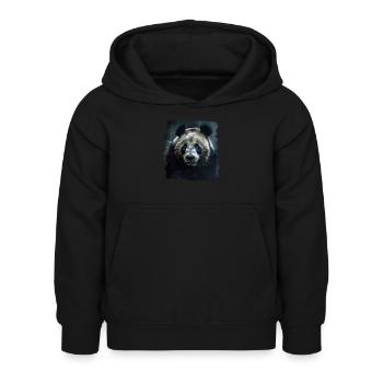 Pandas realistic Panda Giant Panda - Kids Hoodie - black - Front - AI Model Kid Female (0cm)
