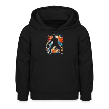 Basketball Basketballer - Kinder Hoodie - Schwarz - Vorne - AI Model Kid Female (0cm)