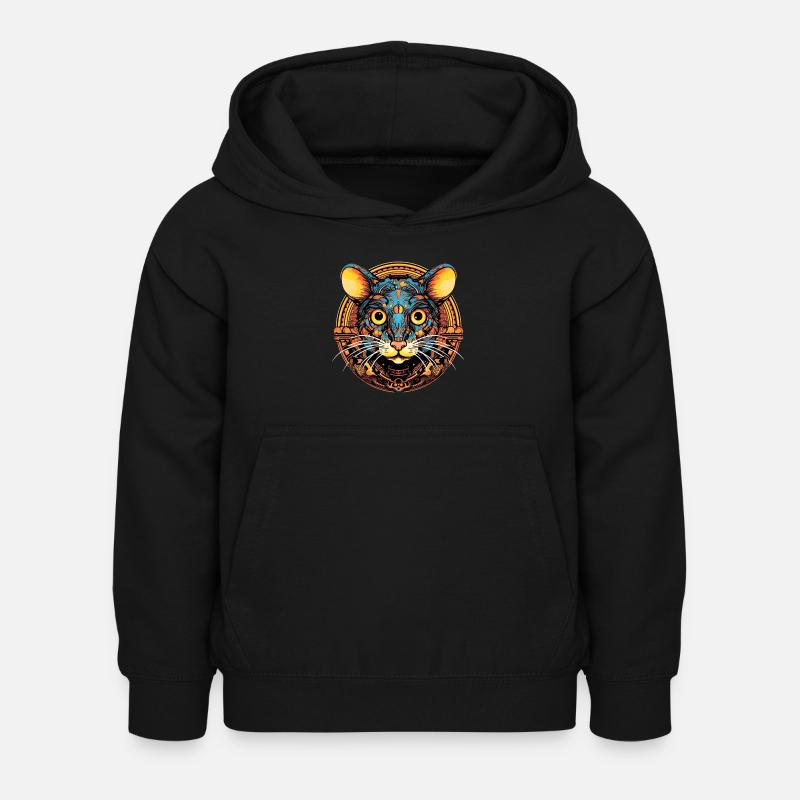 Cheddar Cheese Maus - Kinder Hoodie - Schwarz