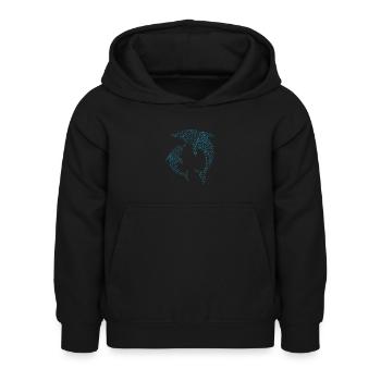 Dauphins de Delfine - Sweat à capuche Enfant - noir - Devant - AI Model Kid Female (0cm)