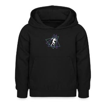 Joggen - Kinder Hoodie - Schwarz - Vorne - AI Model Kid Female (0cm)