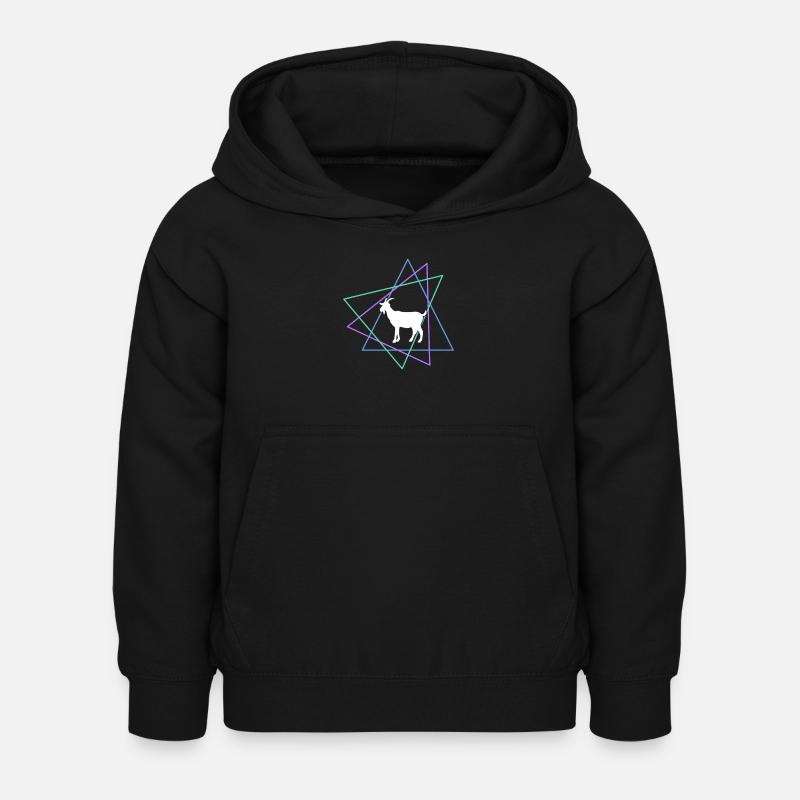 Ziege - Kinder Hoodie - Schwarz