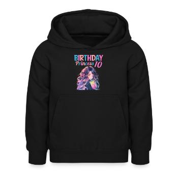 Anime Mandga Boba Bubble Tea 10. Geburtstag - Kinder Hoodie - Schwarz - Vorne - AI Model Kid Female (0cm)