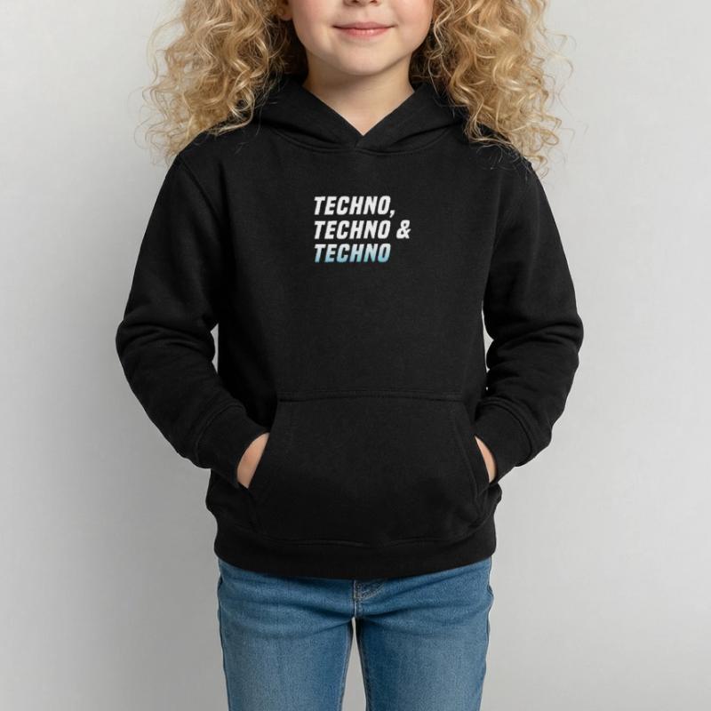 Techno Techno Techno Felpa con cappuccio per bambini