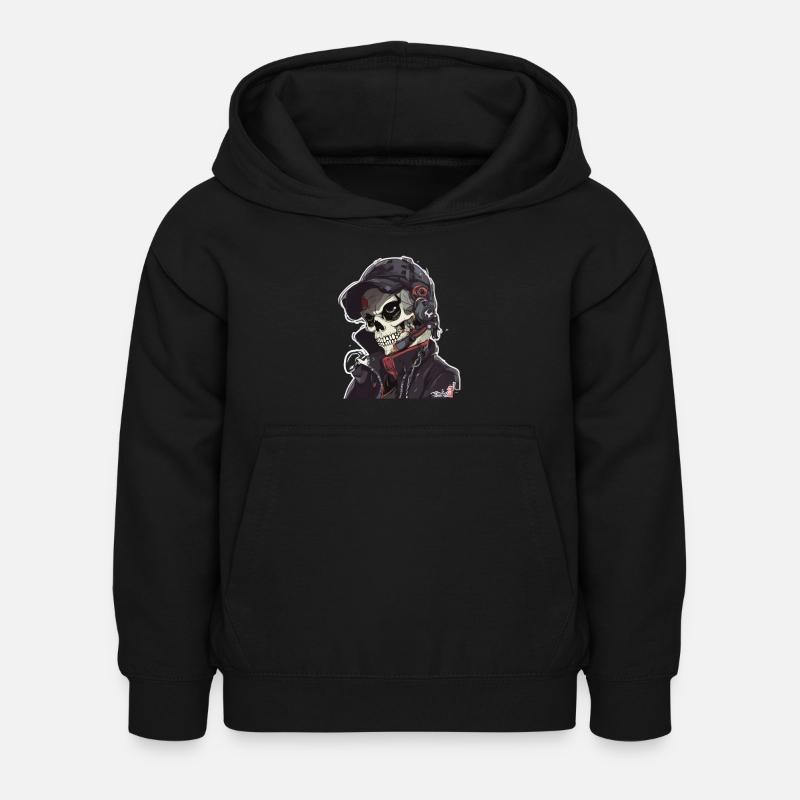 Crânes Crâne Crâne Crâne Os du crâne - Sweat à capuche Enfant - noir
