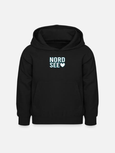 Nordsee - Kinder Hoodie - Schwarz
