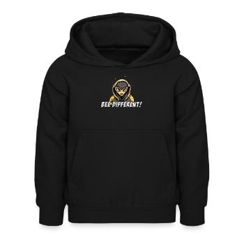 abeille différente - être différente aussi comme abeille - Sweat à capuche Enfant - noir - Devant - AI Model Kid Female (0cm)