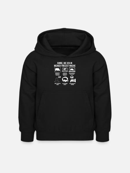 Nashorn - Kinder Hoodie - Schwarz