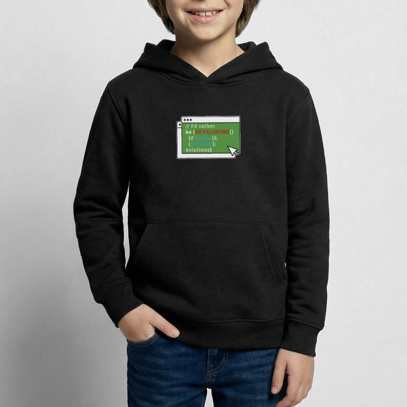 Cybersecurity I'd Rather Be Developing Programmer Kinder Hoodie