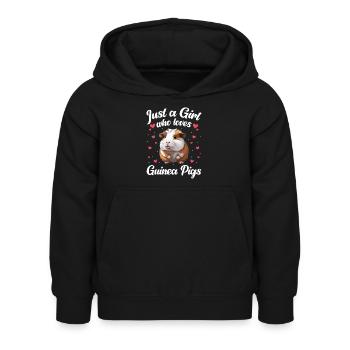 Meerschweinchen - Kinder Hoodie - Schwarz - Vorne - AI Model Kid Female (0cm)