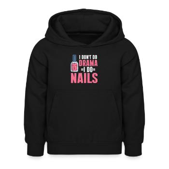 Nageltechniker Nagelstudio Nail Tech - Kinder Hoodie - Schwarz - Vorne - AI Model Kid Female (0cm)