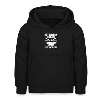 Blacksmith Schiede Anvil Cutler Gift - Kids Hoodie - black - Front - AI Model Kid Female (0cm)